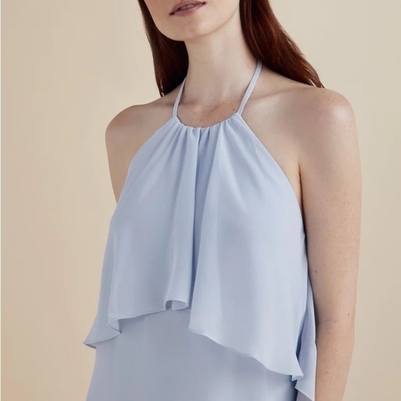 Euc XL Nouvelle AM / ALE Pink Blush Short Formal Cocktail Dress with Ruffle - Picture 13 of 14